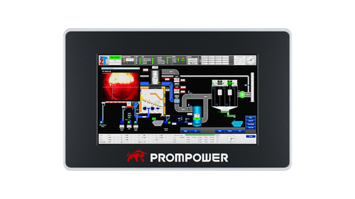 Панель оператора PROMPOWER PH1. Диагональ 4,3 Экран TFT разрешение 480*272.  RS232,RS422/RS485.