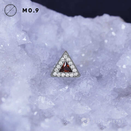 Shine Triangle Red & Crystal-