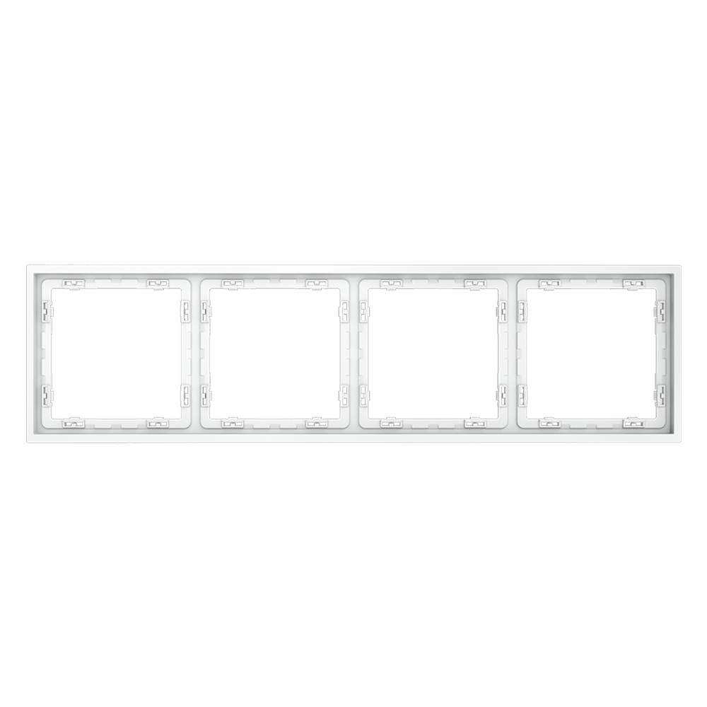 Рамка пластиковая VOLTUM S70 на 4 поста, (белый матовый)