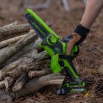 Цепная мини пила аккумуляторная Greenworks GD24CSMNX Арт. 2008707UA, 24V, 15см, бесщеточная, в комплекте АКБ 2 А·ч и ЗУ в сумке