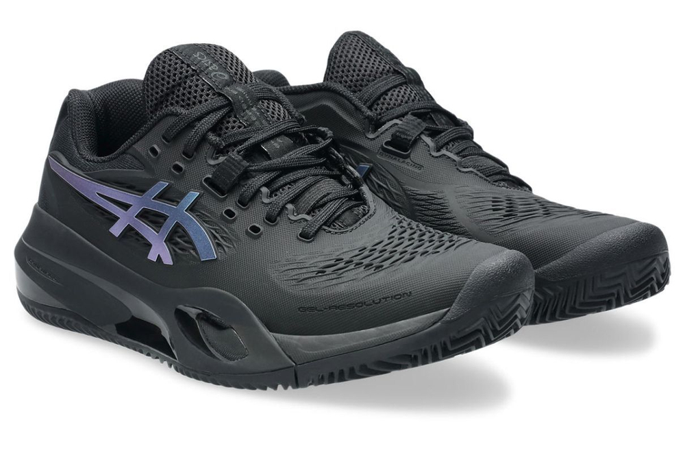 Женские Кроссовки теннисные Asics Gel-Resolution X Clay Night Energy - black/prism blue