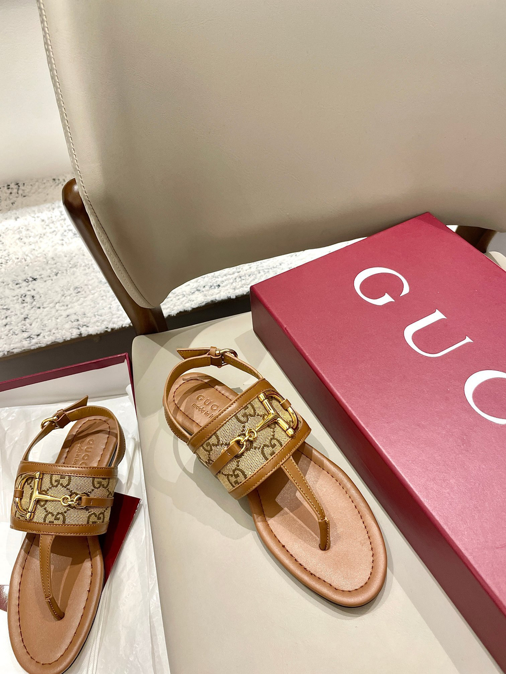 Gucci Horsebit Thong Sandal