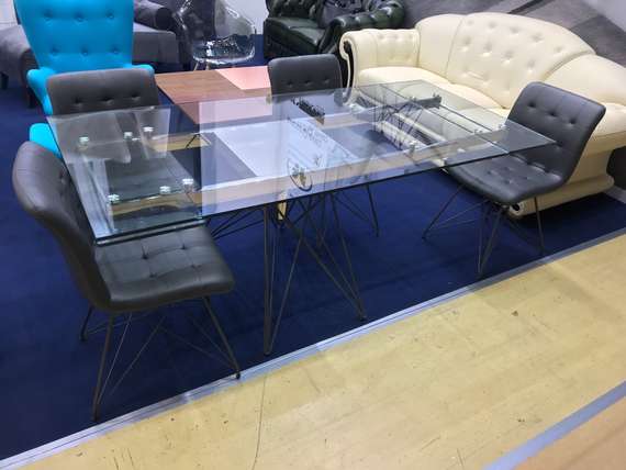 Стол раздвижной Everest 160-220х90 см, закаленное стекло