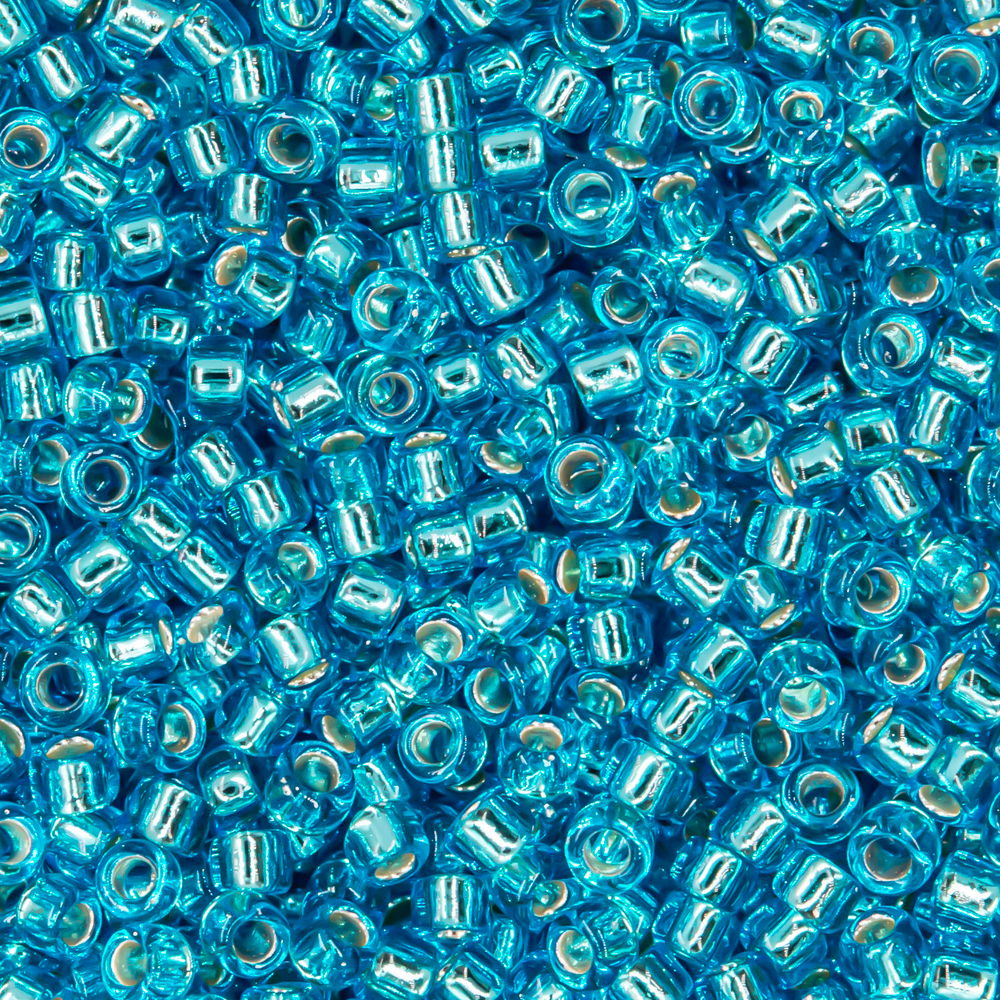 Японский бисер TOHO Round 15/0 (№23B), с внутренним серебрением, прозрачный