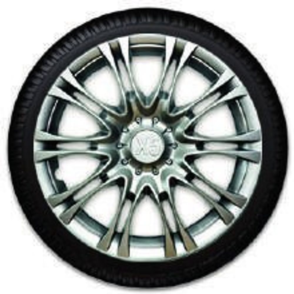 Колпак колеса R13 X5 серебристый (в мешке 4 упак) (LION)