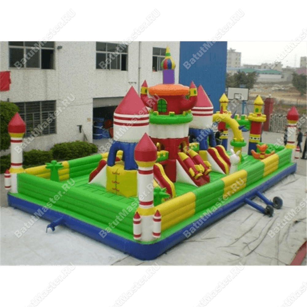 Коммерческий надувной батут "Зелёный замок"
