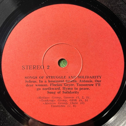 Винтажная виниловая пластинка LP Сборник Student Songs For Peace And Freedom, Студенческие Песни За Мир И Свободу (ГДР 1983)