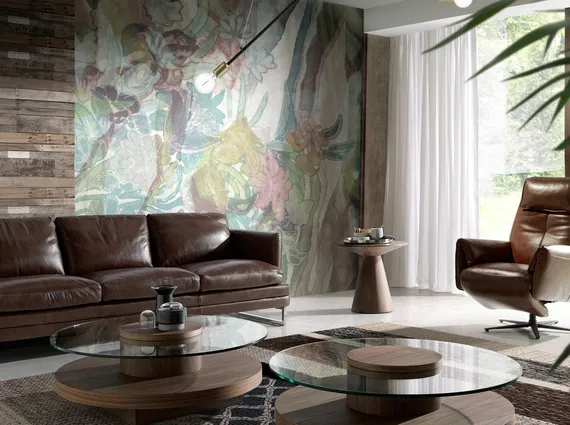 Журнальный столик Angel Cerda ET652, Ø60х55 см, орех