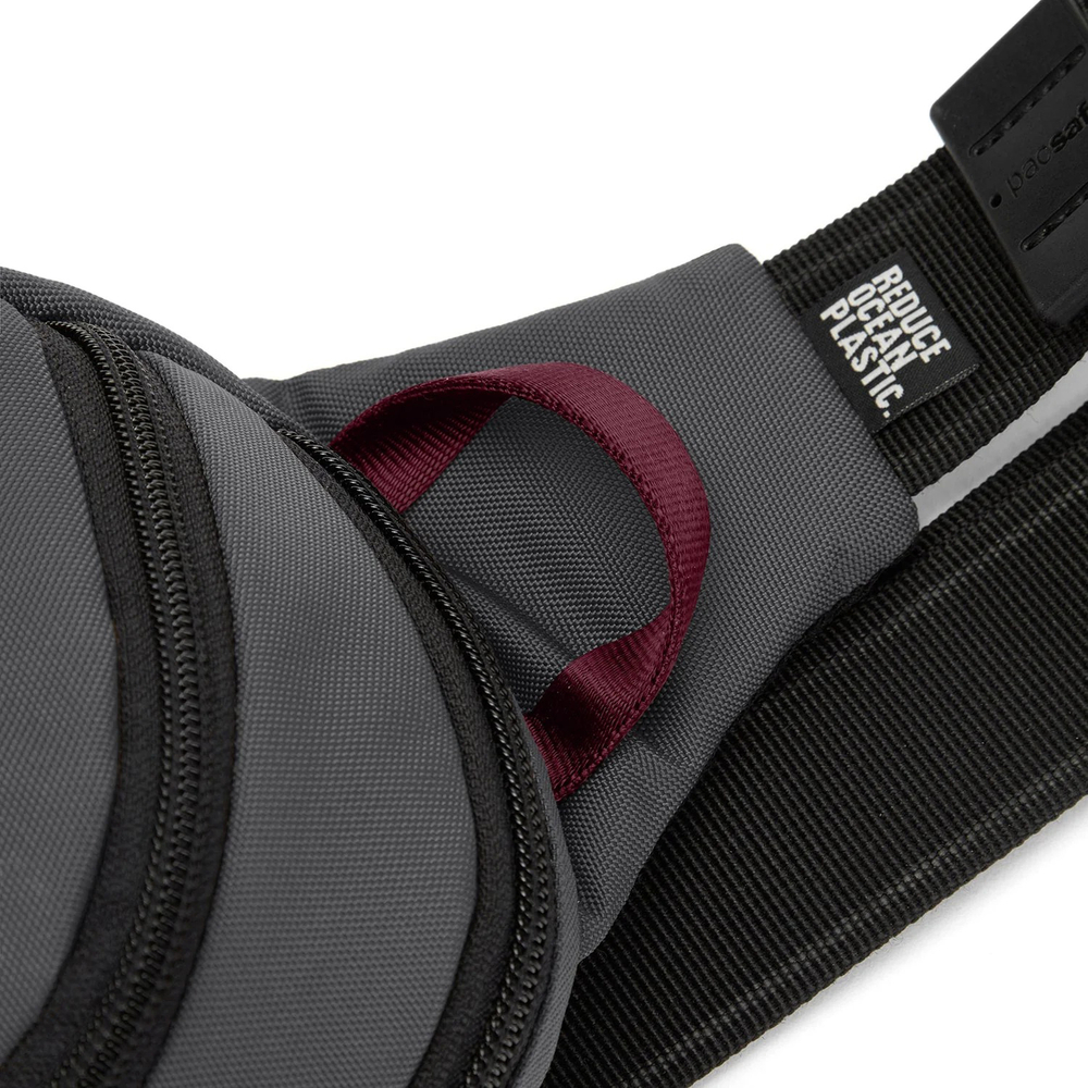 Сумка слинг антивор Pacsafe Vibe 150, серый, 2.5 л.