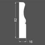 Плинтус напольный под покраску P14.82.16 МДФ Deartio 82x16x2070 мм