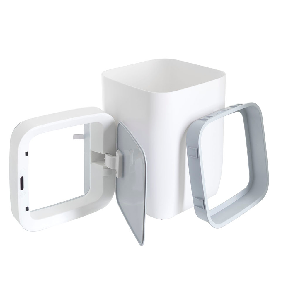 Ведро для мусора сенсорное, квадрат, Foodatlas JAH-6811, 8 л (белый)