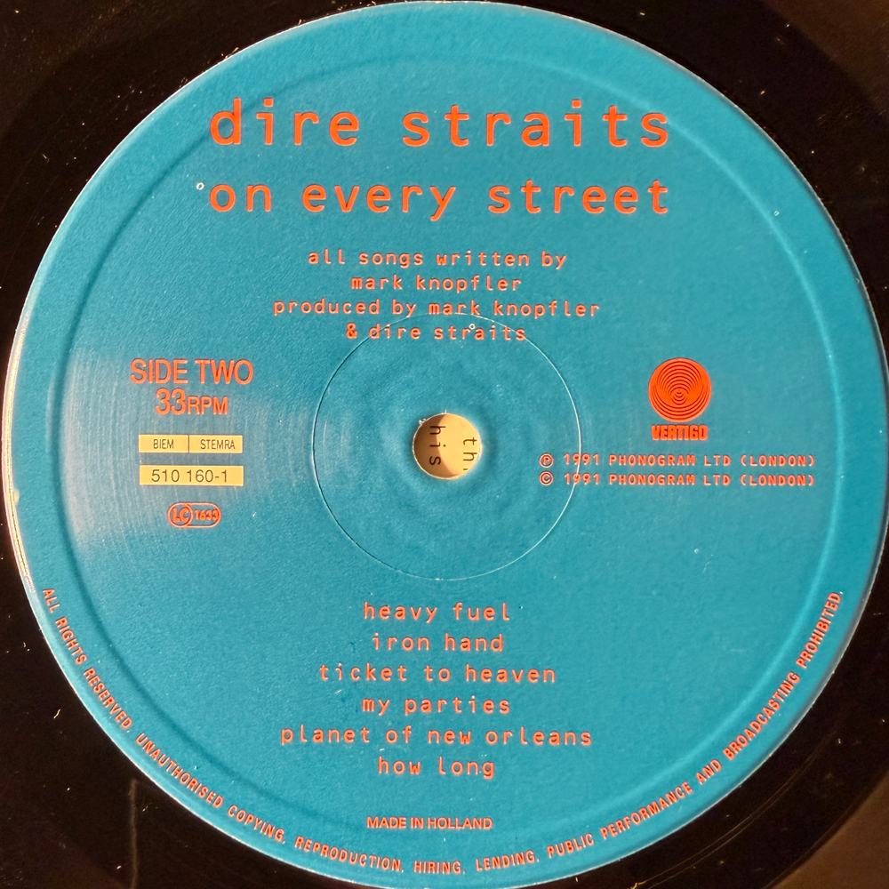 Dire Straits - On Every Street (Голландия 1991г.)