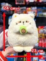 Мягкая игрушка Пушин Кот Кэт с авокадо 24 см
