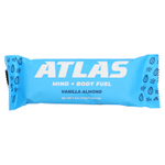 Atlas Bar, сывороточный протеиновый батончик от коров травяного откорма, ваниль и миндаль, 12 батончиков по 54 г (1,9 унции)