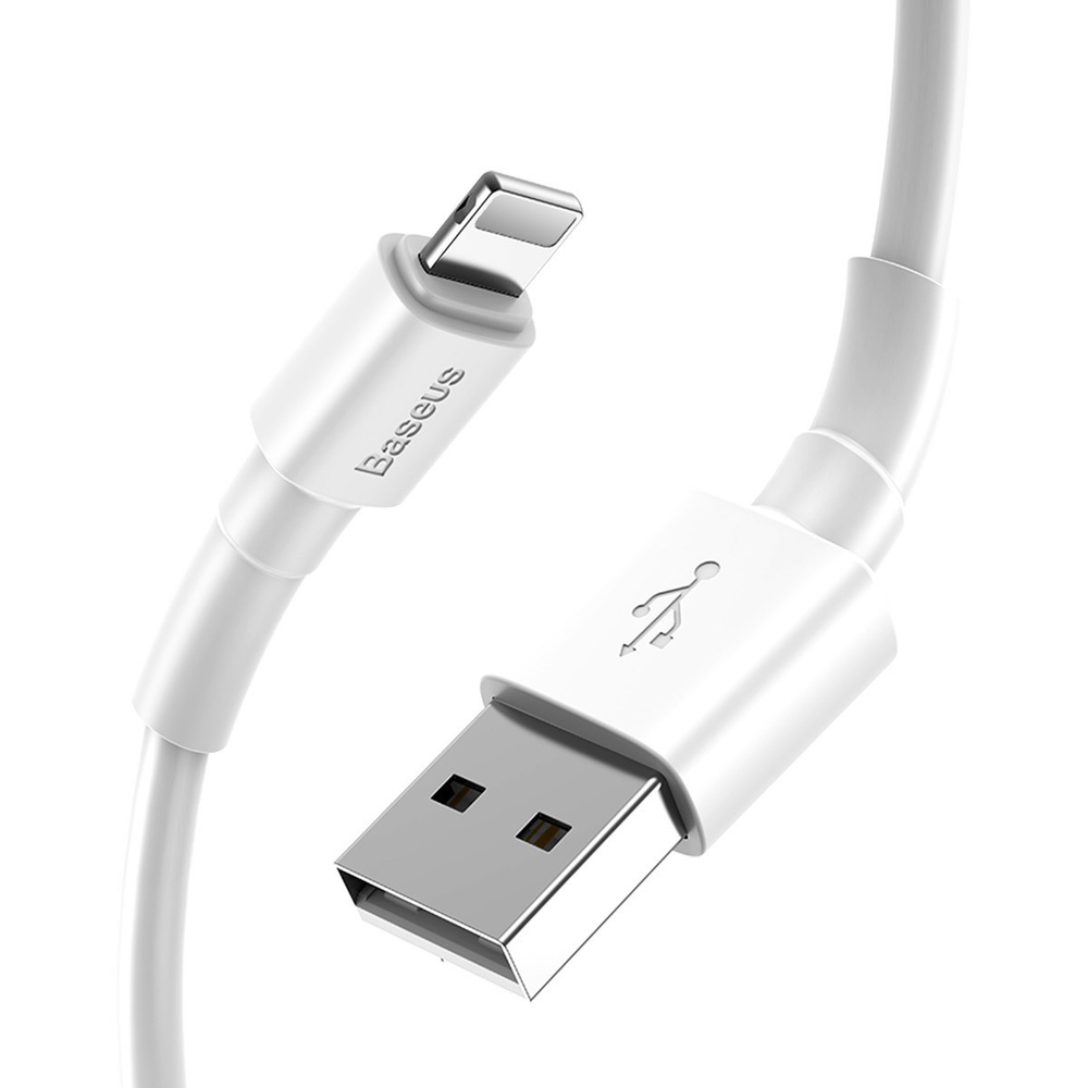 Lightning Кабель Baseus Mini White Cable USB For iP 2.4A 1m - White