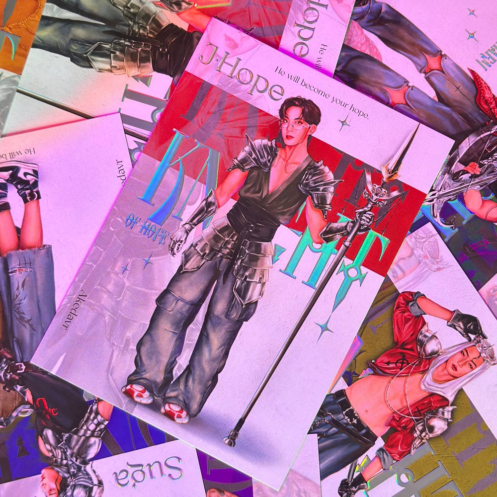 Арт принт / Akedavr / BTS / сет "Рыцари" (8 шт)