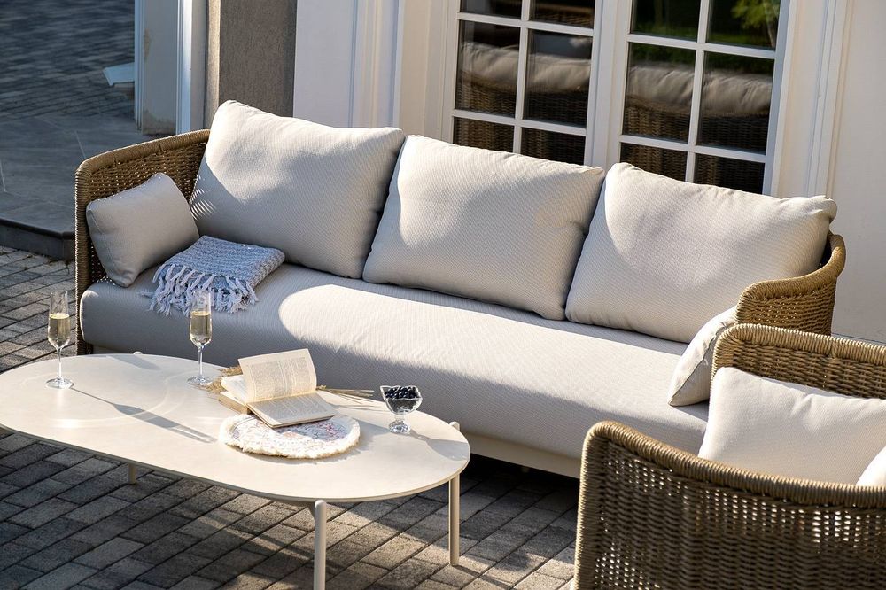 "Аликанте" лаунж-зона из искусственного ротанга, цвет соломенный