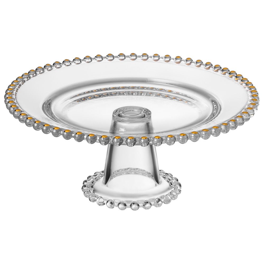 БЛЮДО СЕРВИРОВОЧНОЕ "GOLDEN CHARM" НА НОЖКЕ, 20*8 СМ