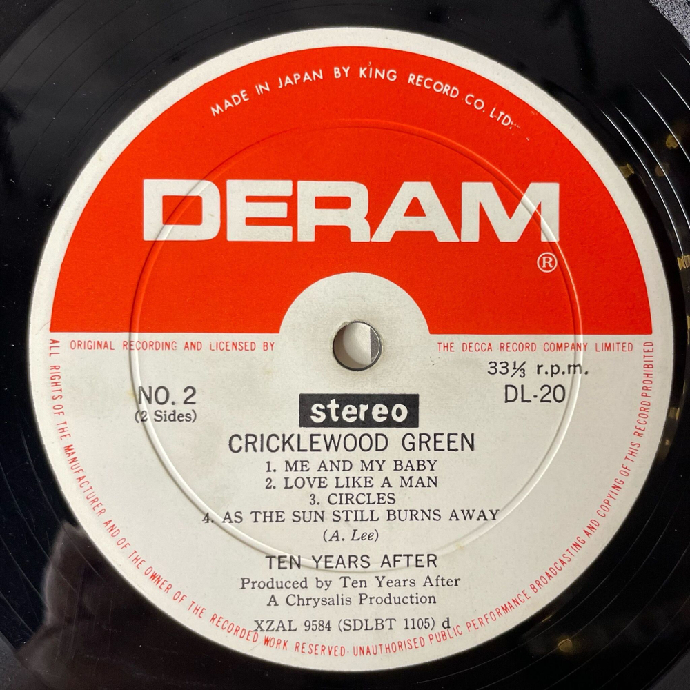Винтажная виниловая пластинка LP Ten Years After Cricklewood Green (Japan 1970) (No Obi)