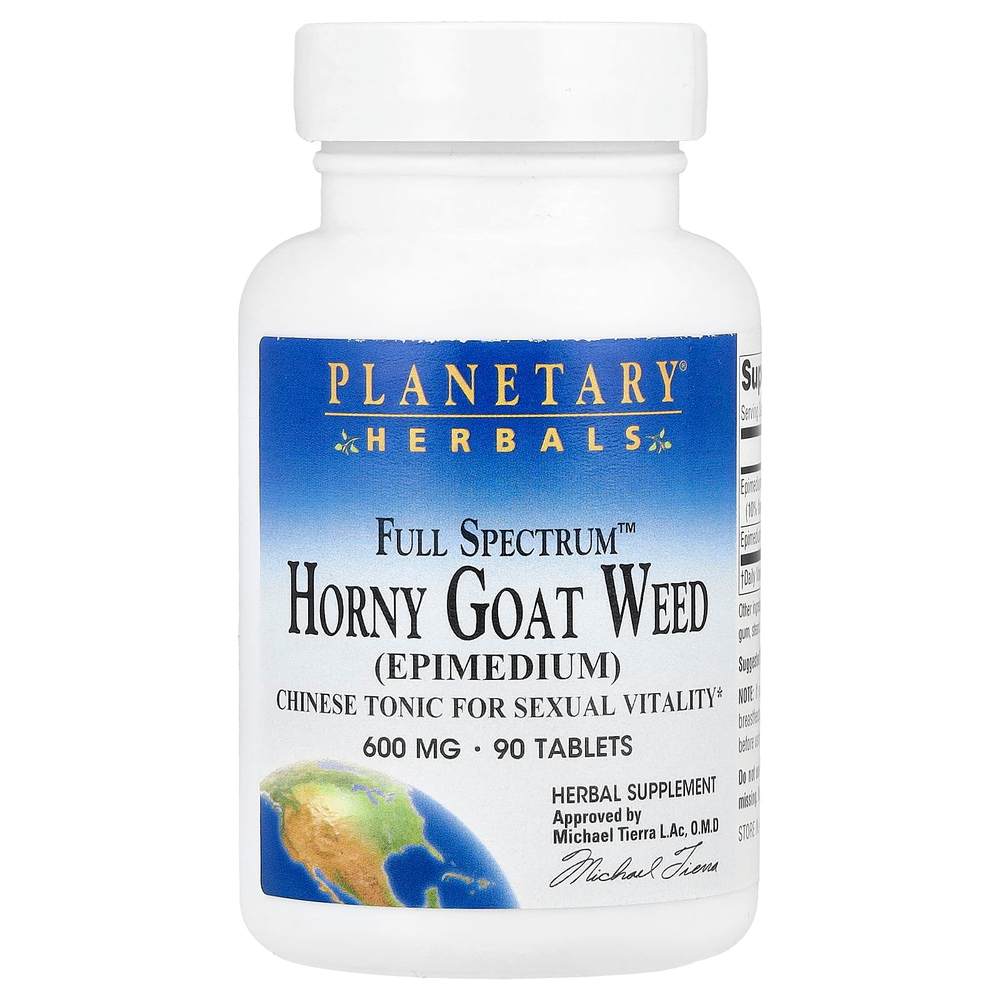 Planetary Herbals, Full Spectrum ™ Horny Goat Weed, 90 таблеток