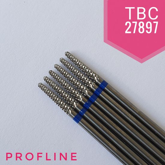 Твердосплавная насадка Конус, синяя насечка