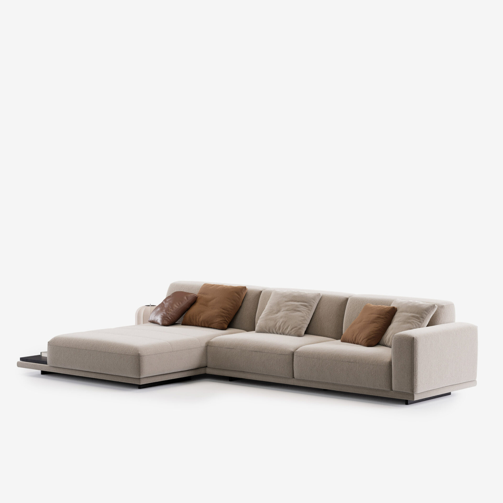 4-х местный нераскладной диван с кушеткой KYOTO KO-13