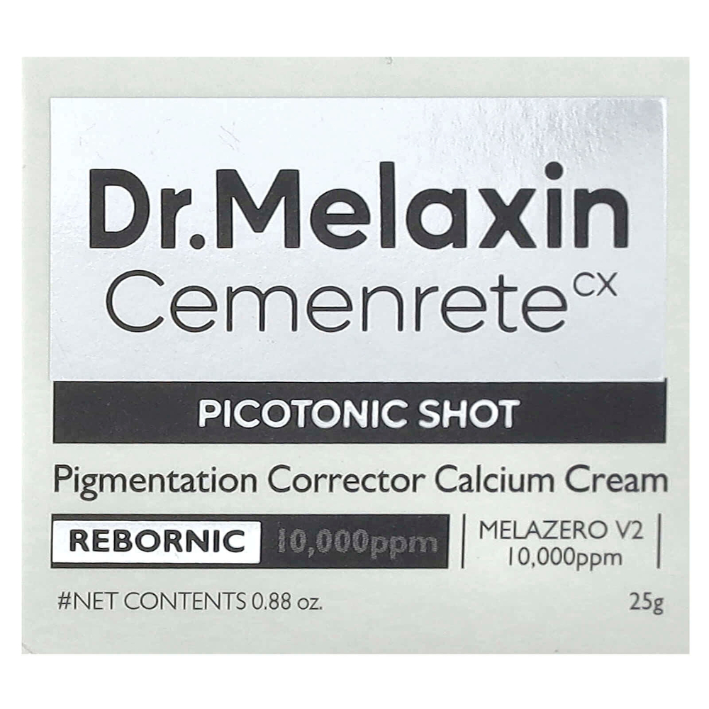 Dr.Melaxin, Cemenrete, пикотонический крем для коррекции пигментации, кальций, 25 г (0,88 унции)