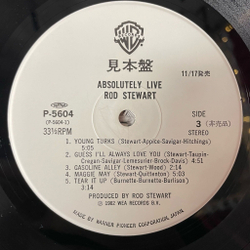 Винтажная виниловая пластинка LP Rod Stewart Absolutely Live (Japan 1982) (Obi) (Promo) The Great Pretender