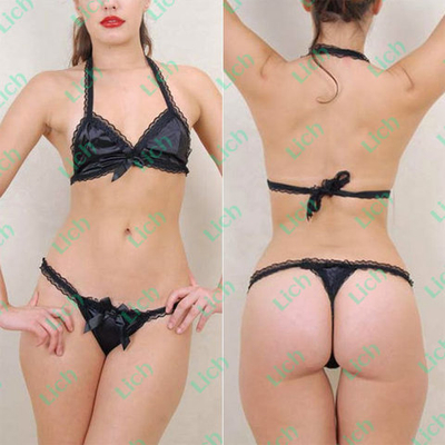 Сатиновый одноразмерный комплект бикини