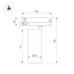 Светильник LGD-GERA-4TR-R55-10W Day4000 (WH, 36 deg, 230V) (Arlight, IP20 Металл, 5 лет) 055109