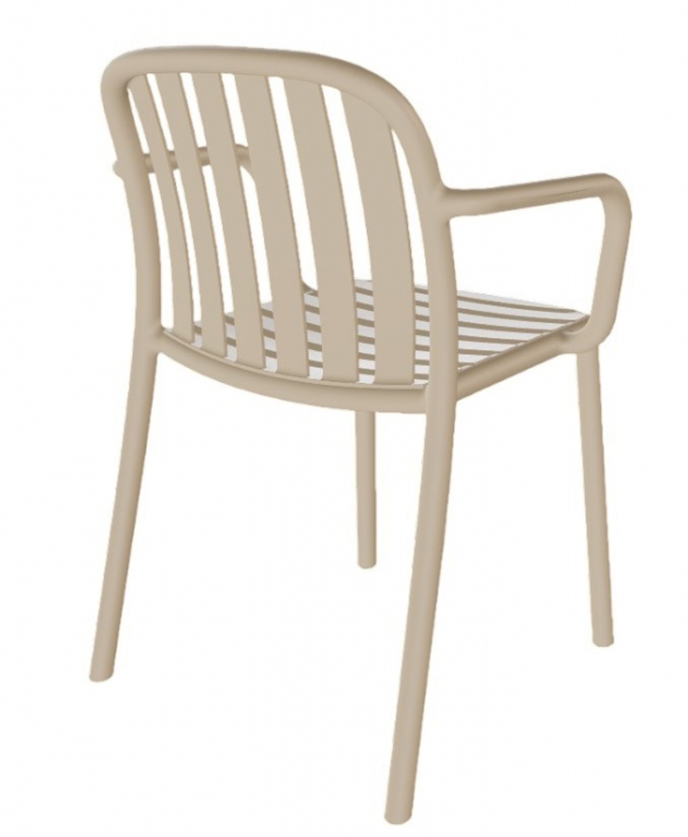 Кресло пластиковое Papatya Galata-K, песочный