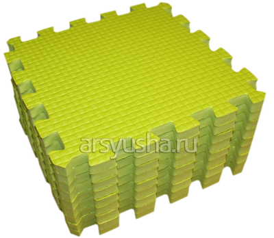 Коврик-пазл BABYPUZZ (9 плит 33x33x2см, ~1кв.м./уп) Салатовый