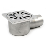 Трап для душа из нерж. 10см*10см угл (гор) TIM BAD021002