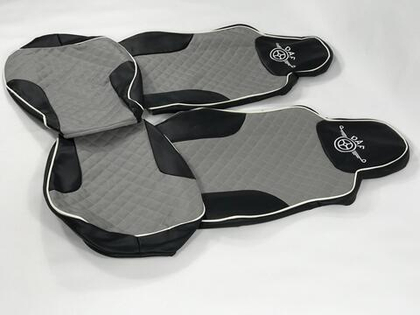 Чехлы Премиум стеганные кожаные DAF 95/105 1997-2012 г. D01