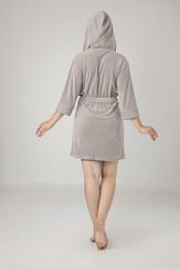 Халат женский облегченная махра 0419 серый NUSA
