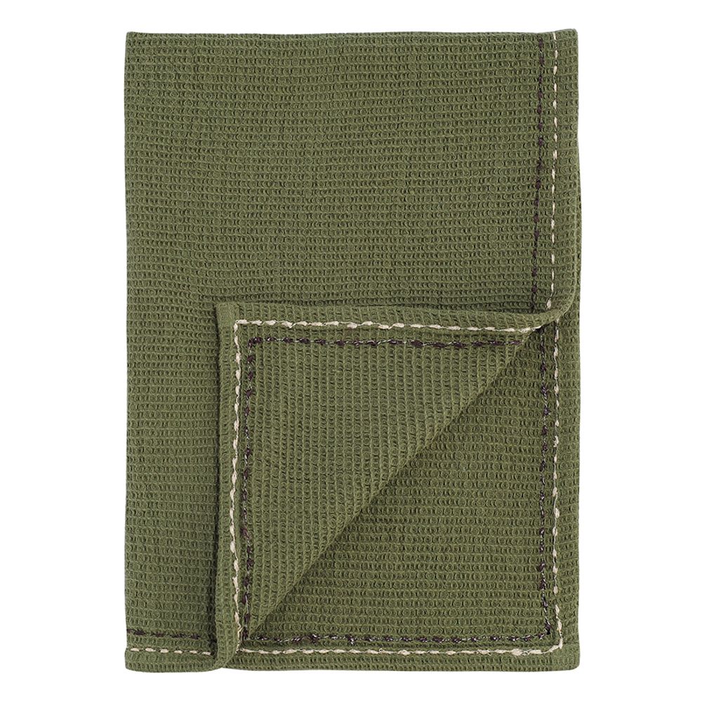 Набор вафельных полотенец с декоративной строчкой из коллекции Essential, 50х70 см