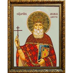 Михаил Дмитров, пресвитер, священномученик. Икона на холсте.