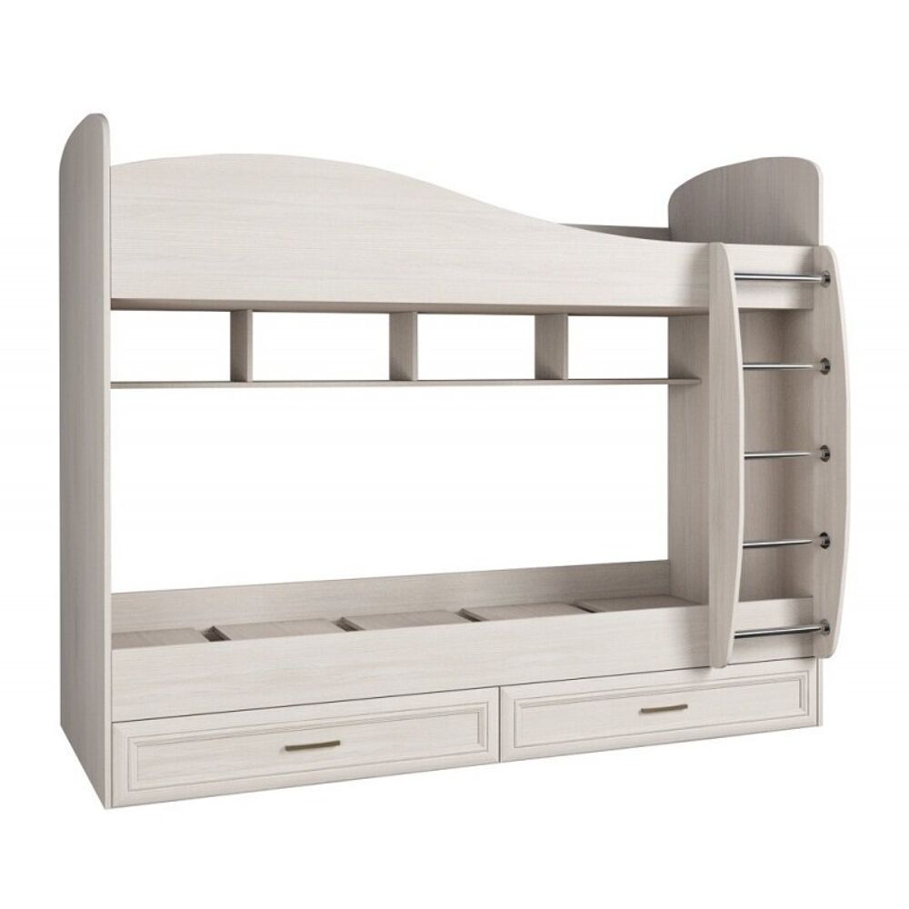 ПРИНЦЕССА Кровать двухъярусная (без матраца) Анкор белый