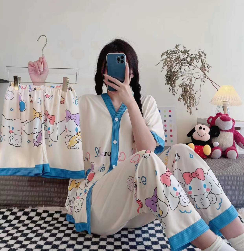 Пижама штаны+шорты+рубашка Н4