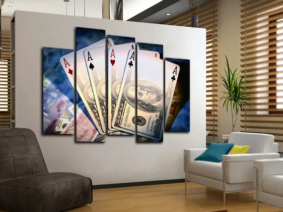 Модульная картина "Четыре туза"