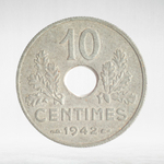 France, 10 Centimes 1942 - Vichy French State, VF