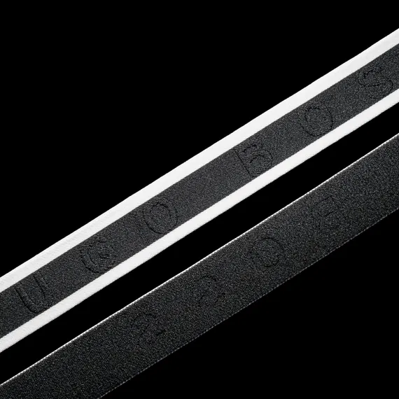 Резинка широкая, черная/белая с надписью 30 мм, Германия