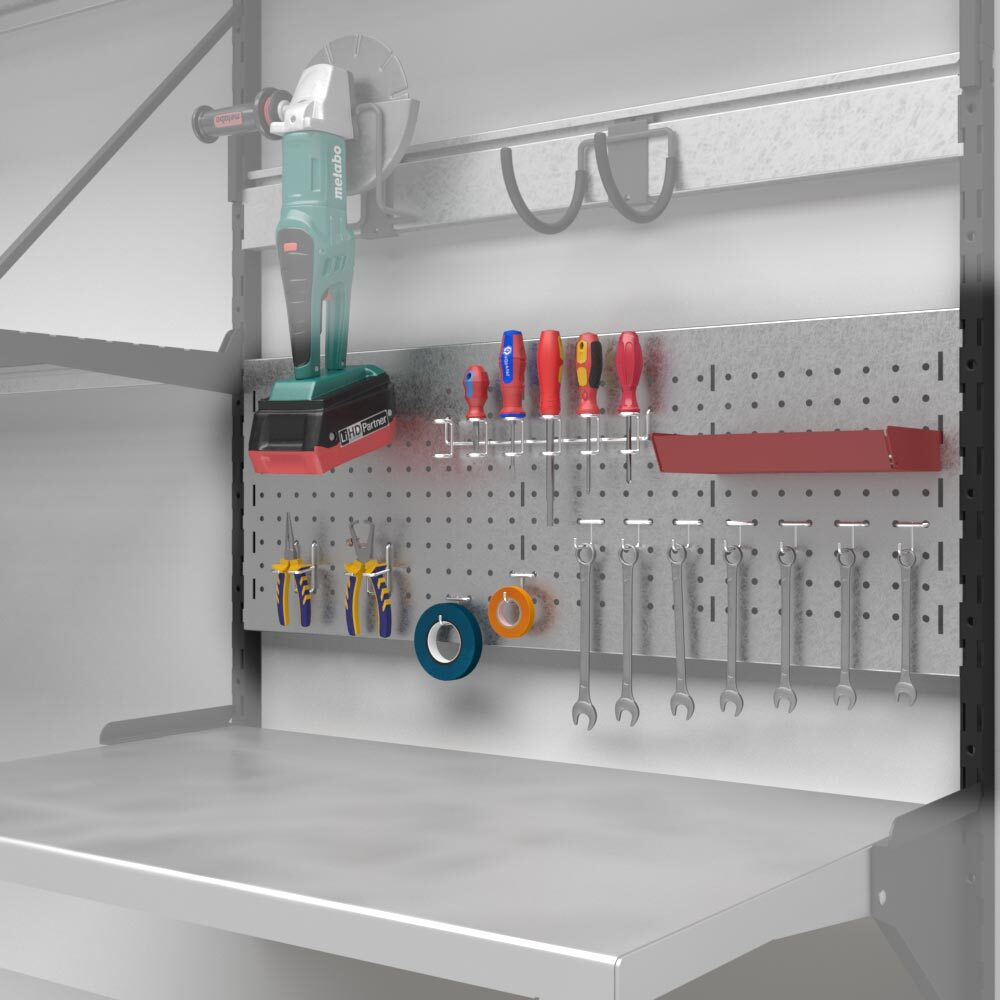 Перфорированные панели для хранения инструмента
