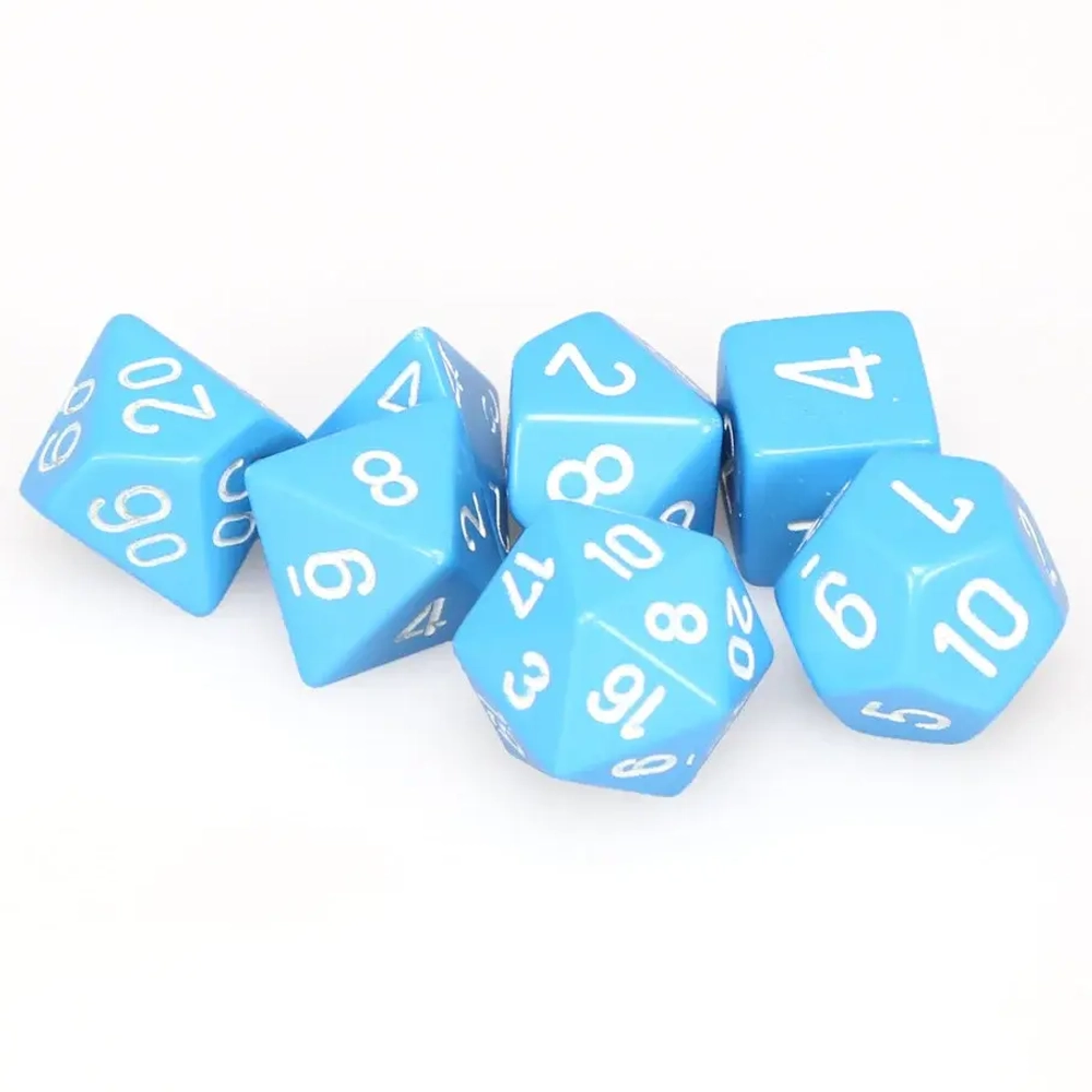 Chessex 7-dice set Light Blue/White