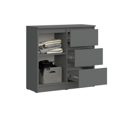 Комод Челси 800 (3 ящиа 1 дверь), Графит