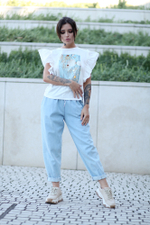 Джинсы с резинкой на талии купить