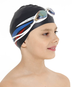 Шапочка для плавания Russia JR Black, силикон, подростковый