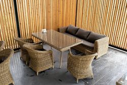 "Кальяри" диван трехместный плетеный из искусственного ротанга (гиацинт), цвет соломенный