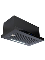 Вытяжка кухонная MACBI Perfa-60G-baf (BLACK) черный, D150мм, 1200м3/ч, полновстраиваемая, мотор 230Ватт, стекло 60см, сенсорное управление + управление жестами