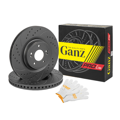 Диск тормозной GANZ передний перфорированный PRO-Line с покрытием (комплект - 2 шт) HYUNDAI G70 / Stinger'20- Арт.: GIJ06268S